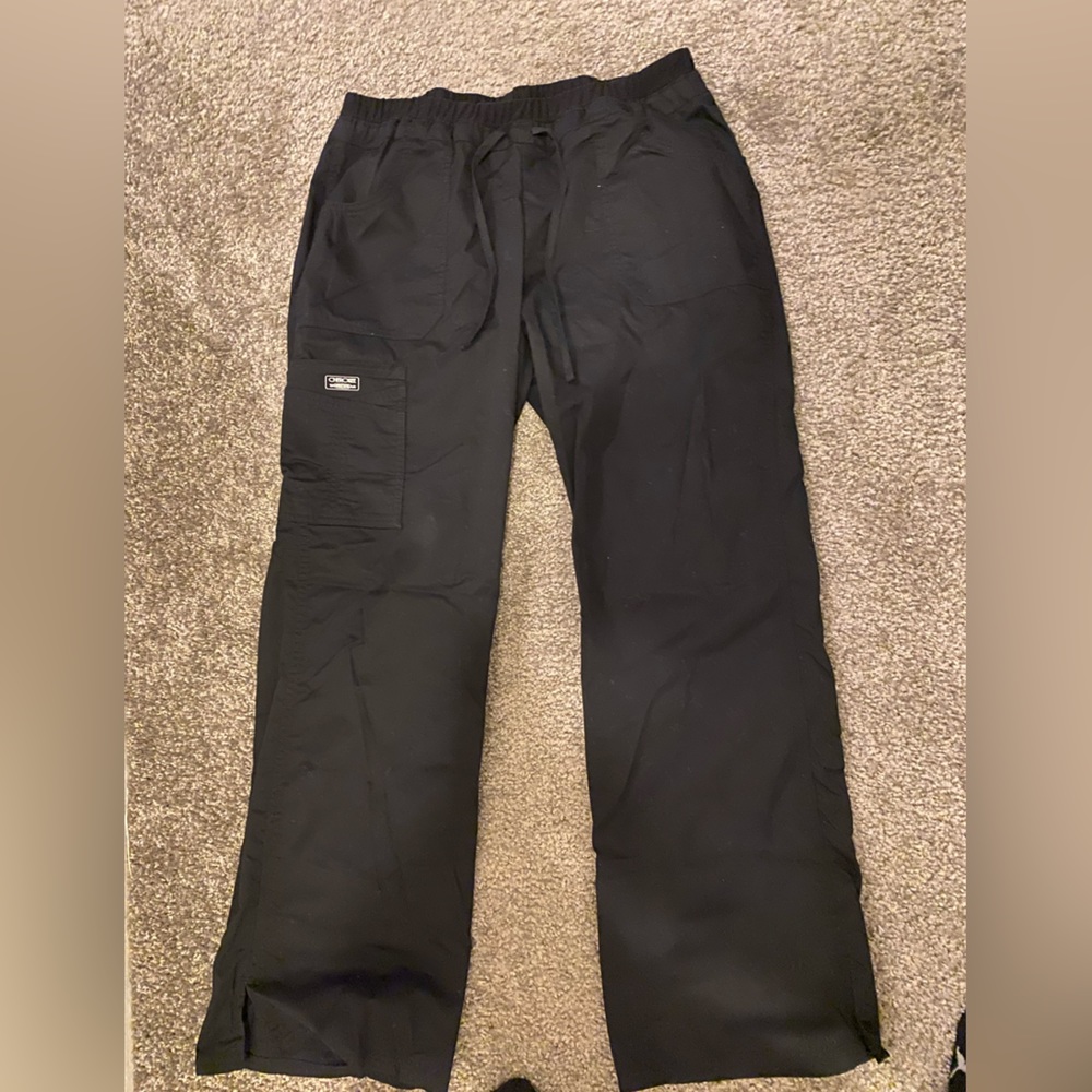 Cherokee Workwear Black Flared Scrub Pants sz L